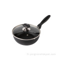 Poêle wok de 24 cm avec couvercle